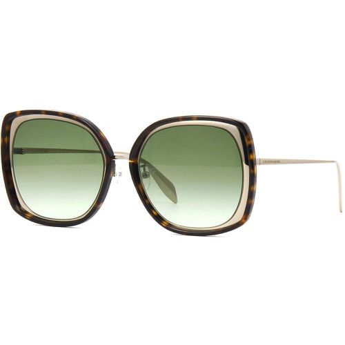 Unisex Sunglasses - Green Lens / AM0151S 005 - Alexander McQueen - Modalova