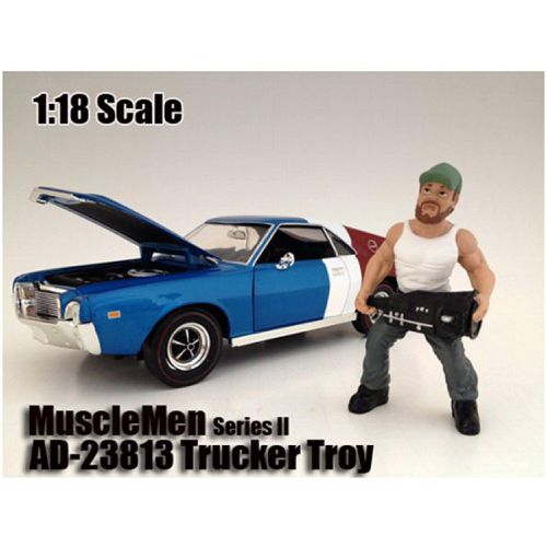 Musclemen Trucker Troy Figure - 4 inch Tall For 1:18 Scale Models - American Diorama - Modalova