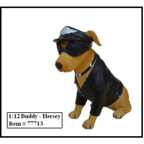 Figure - Biker's Dog Buddy Hersey Figure For 1:12 Models 3 inch - American Diorama - Modalova