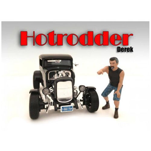 Figure - Hotrodders Derek For 1:24 Scale Models Blister Pack - American Diorama - Modalova