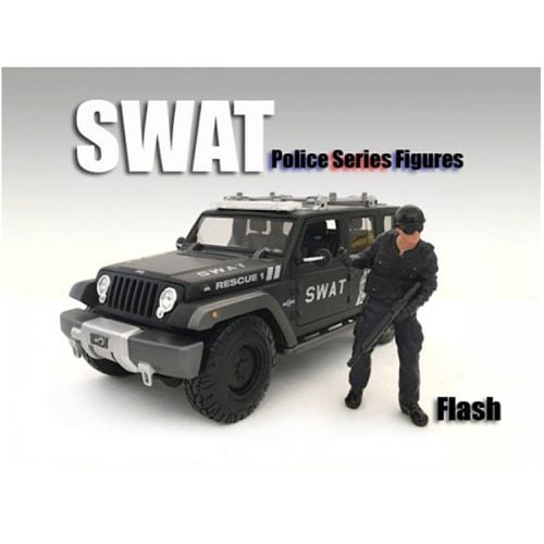 Figure - SWAT Team Flash For 1:18 Models Blister Pack 4 inch Tall - American Diorama - Modalova
