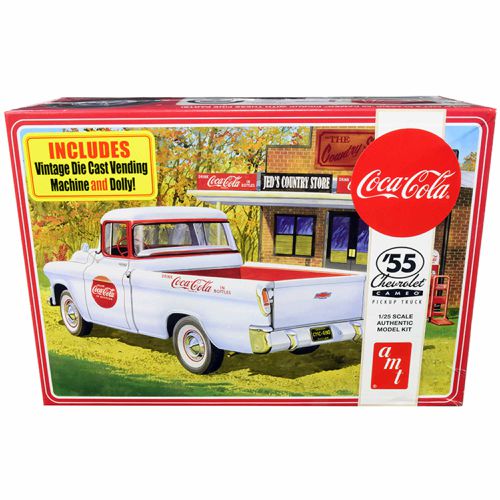 Scale Model Kit - Skill 3 1955 Chevrolet Cameo Pickup Truck Coca-Cola - AMT - Modalova