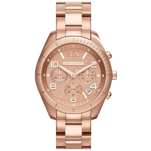 AX5501 Women's Sarena Rose Gold Dial Rose Gold Steel Bracelet Chronograph Watch - Armani Exchange - Modalova