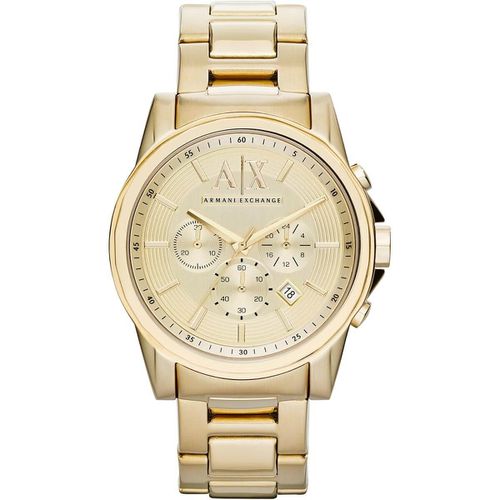 Men's Chronograph Watch - Outerbanks Champagne Dial Bracelet / AX2099 - Armani Exchange - Modalova