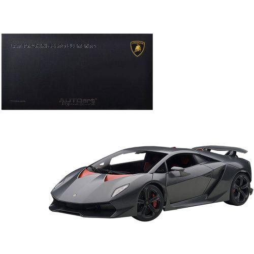 Diecast Model Car - Lamborghini Sesto Elemento Carbon Grey - Autoart - Modalova
