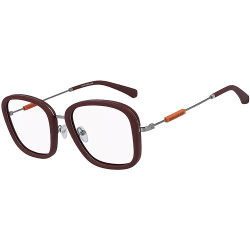 Men's Eyeglasses - Full Rim Matte Oxblood Frame / CKJ19710 601 - Calvin Klein Jeans - Modalova