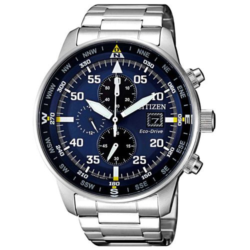 Men's Watch - Eco-Drive Blue and Black Dial Compass Bracelet / CA0690-88L - Citizen - Modalova