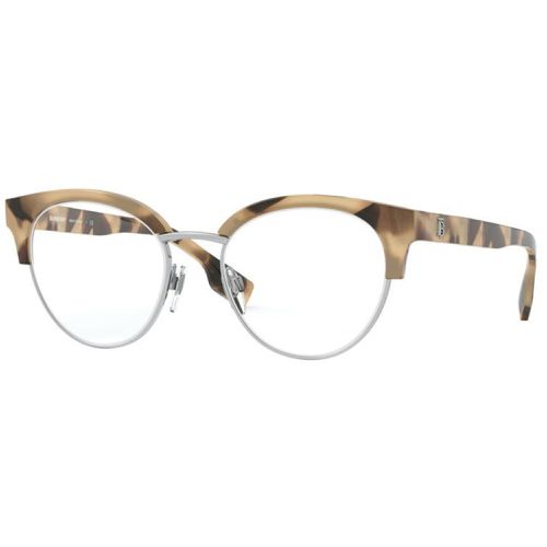 Women's Eyeglasses - Spotted Horn Plastic Round Frame / 0BE2316 3501 - BURBERRY - Modalova