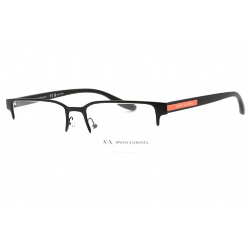Men's Eyeglasses - Half Rim Matte Black Metal Frame / 0AX1046 6000 - Armani Exchange - Modalova
