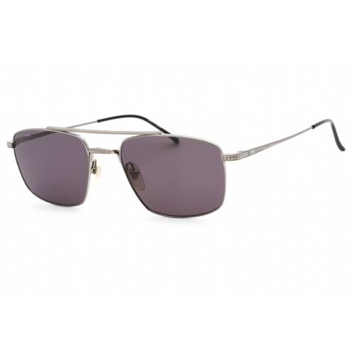 Men's Sunglasses - Silver Rectangular Frame Mauve Lens / CK22111TS 045 - Calvin Klein - Modalova
