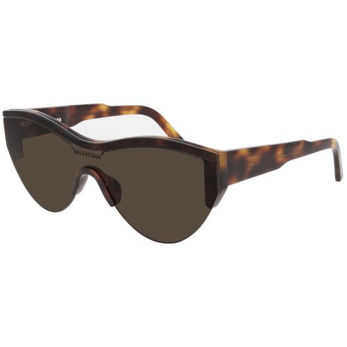 Unisex Sunglasses - Havana Half Rim Plastic Frame / BB0004S 7 - Balenciaga - Modalova