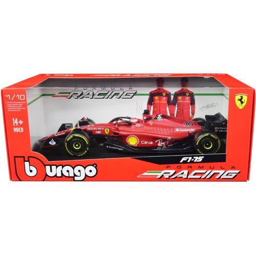 Diecast Model Car - Ferrari F1-75 #16 Formula Racing, Red and Black - Bburago - Modalova