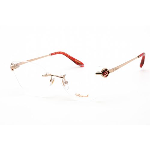 Women's Eyeglasses - Shiny Copper Gold and Red Cat Eye Frame / VCHF87S 08FC - Chopard - Modalova