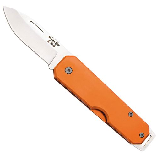 Knife - Aluminum Handle Steel Blade Orange Folding, 3 7/8 inch / BS110OR - Bear & Son - Modalova