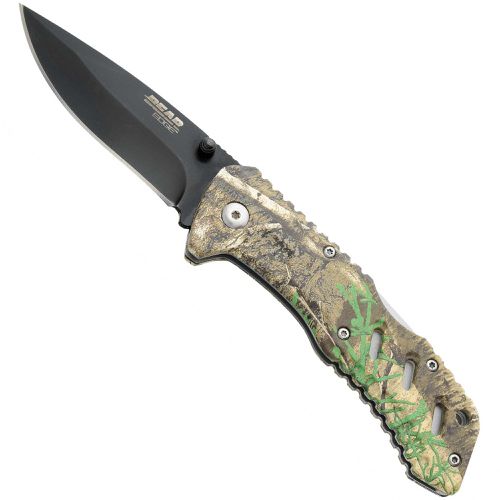 Knife - Assisted Lockback Black 440 Steel Blade Realtree Edge / BS61120 - Bear & Son - Modalova