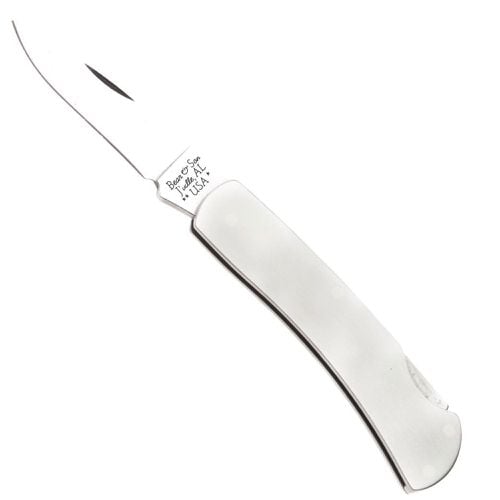 Knife - Executive Lockback Steel Blade Drop Point Folding, 3 inch / BS125 - Bear & Son - Modalova