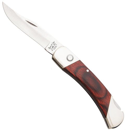 Knife - Rosewood Handle Steel Blade Automatic Lockback, 5 inch / BS2A97R - Bear & Son - Modalova