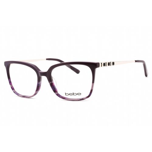 Women's Eyeglasses - Plum Animal Rectangular Shape Frame Clear Lens / BB5197 500 - Bebe - Modalova