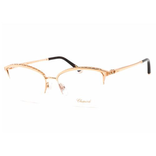 Women's Eyeglasses - Shiny Embosed Brown Half Rim Metal Frame / VCHD49S 08FC - Chopard - Modalova