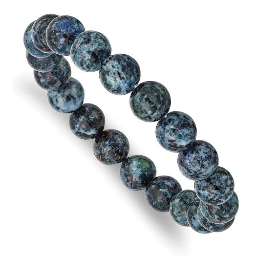 Blue Agate Beaded Stretch Bracelet - Chisel - Modalova