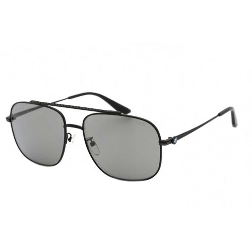 Men's Sunglasses - Smoke Mirror Lens Matte Black Rectangular Frame / BW0005 02C - BMW - Modalova