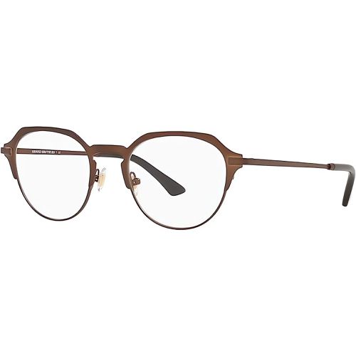 Men's Eyeglasses - Matte Light Gold Metal Round Frame / BB1082 6102 - Brooks Brothers - Modalova