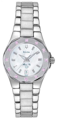 R25 Women's Pink Sapphire MOP Dial Quartz Watch - Bulova - Modalova