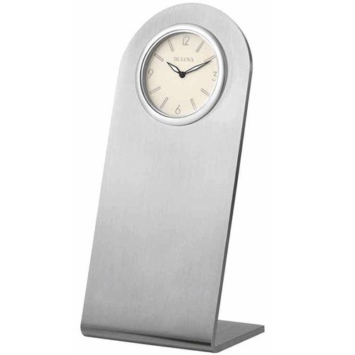 B5001 Archdale Cream Dial Aluminum Desk Clock - Bulova - Modalova