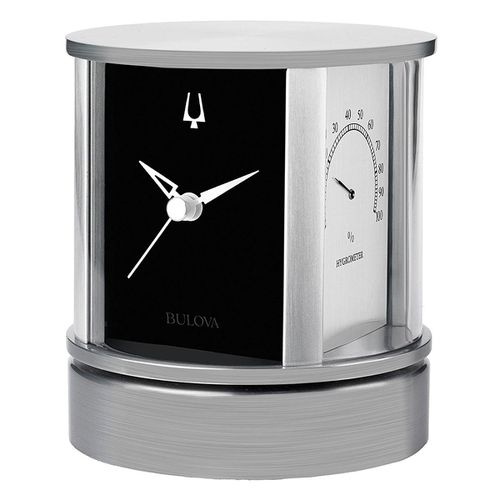 Rotating Desk Clock - President Executive Weather Station Black Dial / B5006 - Bulova - Modalova