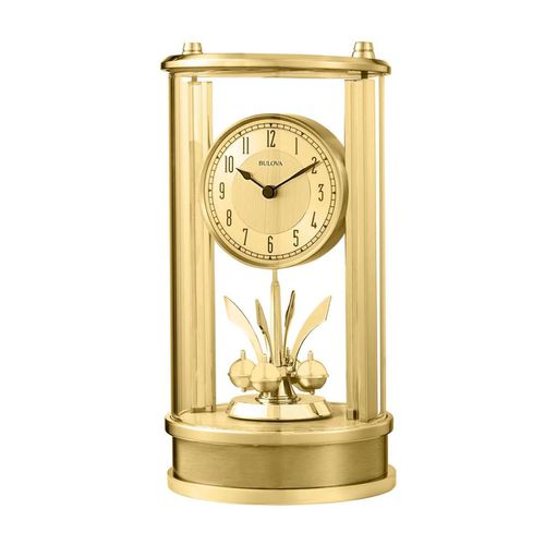 Tabletop Table Clock - The Isabel Polished & Satin Gold Tone Finish / B8820 - Bulova - Modalova