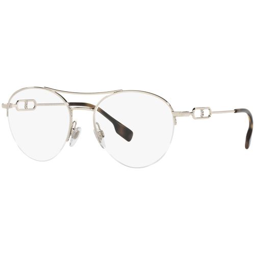 Women's Eyeglasses - Light Gold Metal Round Frame / 0BE1354 1320 - BURBERRY - Modalova