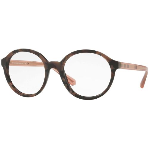 Women's Eyeglasses - Spotted Brown Round Full Rim / 0BE2254 3624 - BURBERRY - Modalova