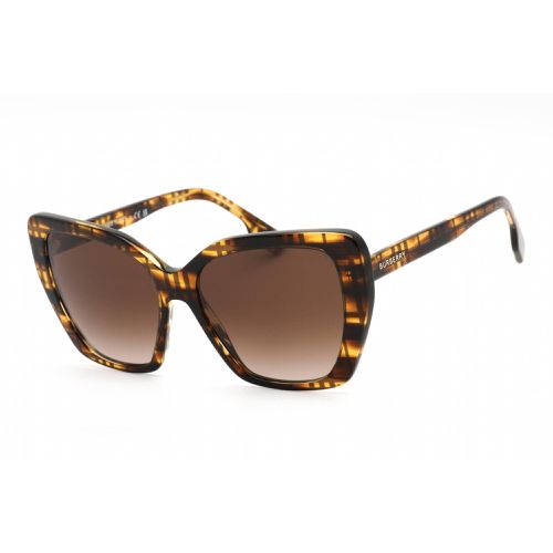 Women's Sunglasses - Full Rim Top Check Striped Brown Frame / 0BE4366 398113 - BURBERRY - Modalova