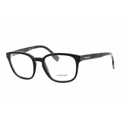 Men's Eyeglasses - Full Rim Black/Charcoal Check Plastic Frame / 0BE2344 4077 - BURBERRY - Modalova