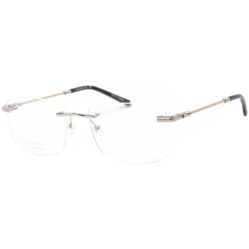 Men's Eyeglasses - Shiny Silver/Gold Rectangular Shaped Frame / PC75085 C02 - Charriol - Modalova