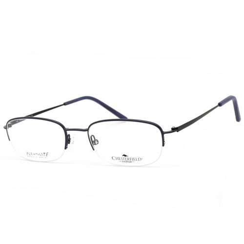 Men's Eyeglasses - Blue Matte Oval Metal Frame Clear Lens / 877 0EE1 00 - Chesterfield - Modalova