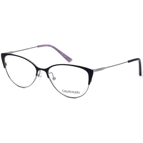 Women's Eyeglasses - Satin Indigo Cat Eye Metal Full Rim / CK18120 408 - Calvin Klein - Modalova