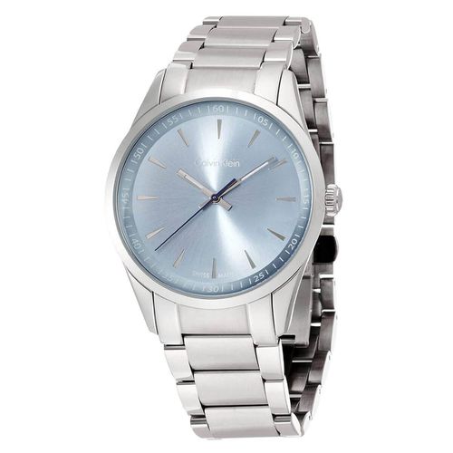 Men's Bracelet Watch - Bold Light Blue Dial Stainless Steel / K5A3114X - Calvin Klein - Modalova