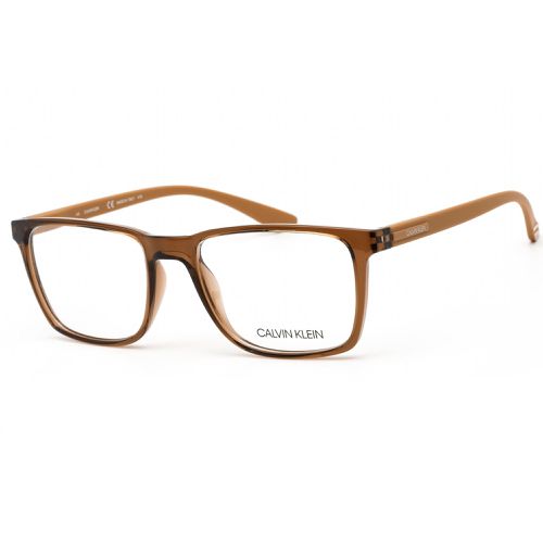 Men's Eyeglasses - Crystal Amber Square Plastic Full Rim / CK19573 281 - Calvin Klein - Modalova