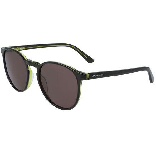 Men's Sunglasses - Crystal Olive Acetate and Metal Frame / CK20502S 320 - Calvin Klein - Modalova