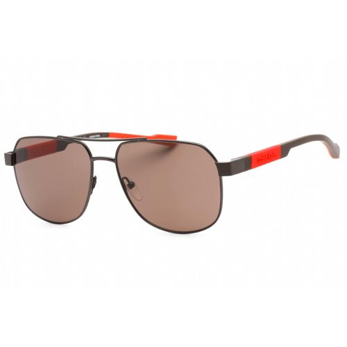 Men's Sunglasses - Dark Gunmetal Aviator Frame Brown Lens / CK23103S 009 - Calvin Klein - Modalova