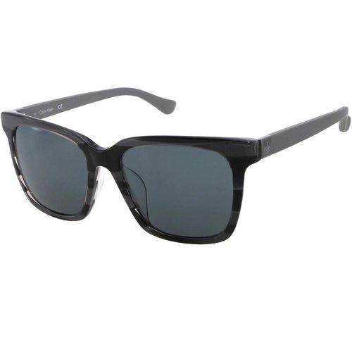 Men's Sunglasses - Gray Lens Charcoal Havana Acetate Frame / CK4299SPA 045 - Calvin Klein - Modalova