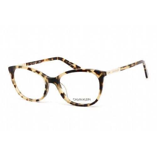Women's Eyeglasses - Khaki Tortoise Plastic Cat Eye Frame / CK20508 244 - Calvin Klein - Modalova