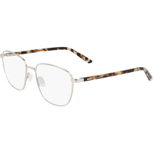 Women's Eyeglasses - Light Gold Metal Square / CK21300 716 - Calvin Klein - Modalova