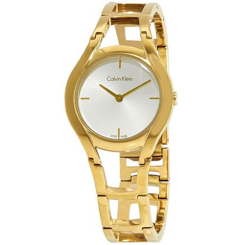 Women's Quartz Watch - Class Silver Dial Yellow Gold Bracelet / K6R23526 - Calvin Klein - Modalova
