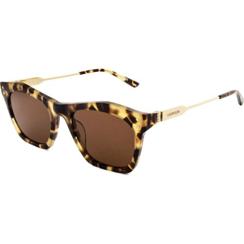 Women's Sunglasses - Khaki Tortoise Square / CK20700S 244 - Calvin Klein - Modalova