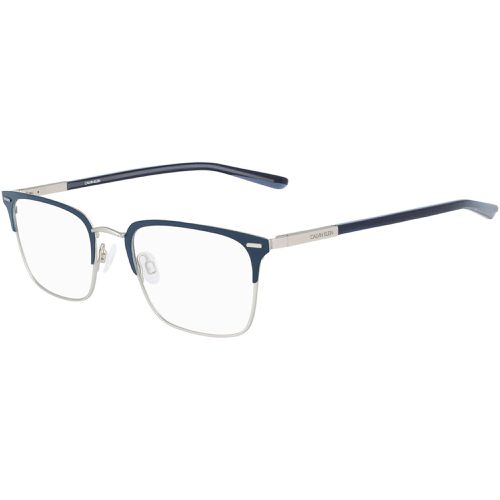 Unisex Eyeglasses - Blue Metal Square Frame / CK21302 422 - Calvin Klein - Modalova