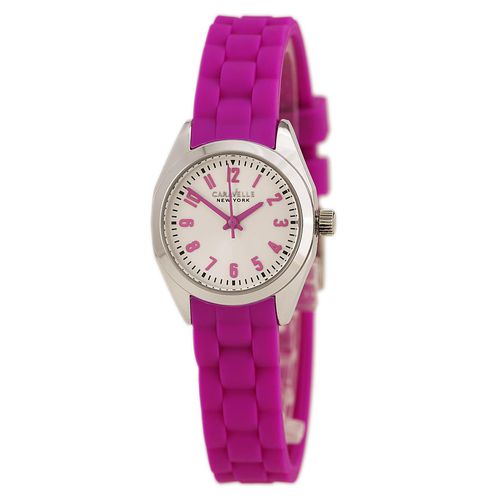 L175 Women's Pink Silicone Strap Silver Meliss Watch - Caravelle - Modalova