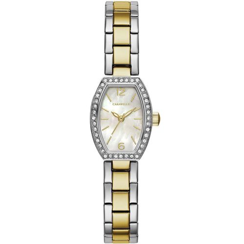 Women's Bracelet Watch - Quartz Two Tone Stainless Steel / 45L168 - Caravelle - Modalova