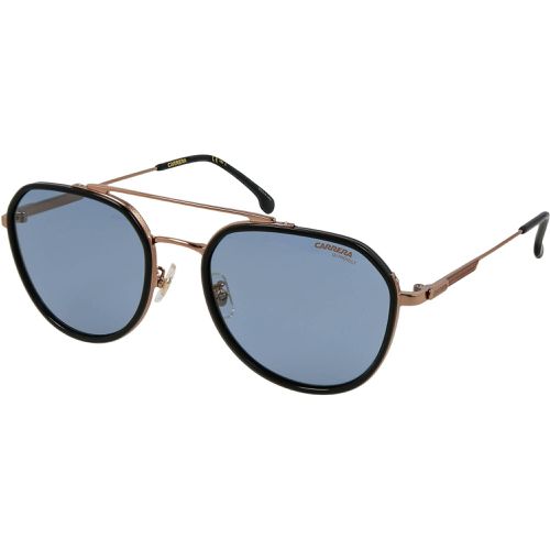 Men's Sunglasses - Gold Plastic Pilot Shape Frame Gold Sp Lens / 166/S J5G - Carrera - Modalova